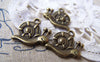 Accessories - 10 Pcs Of Antique Bronze Lovely Snail Charms Double Sided 15x18mm A673