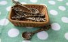 Accessories - 10 Pcs Of Antique Bronze Lovely Spoon Charms 9x34mm A1407