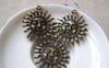 Accessories - 10 Pcs Of Antique Bronze Lovely Sun Face Charms 30mm A630
