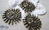 Accessories - 10 Pcs Of Antique Bronze Lovely Sun Face Charms 30mm A630