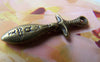Accessories - 10 Pcs Of Antique Bronze Lovely Sword Charms 11x35mm A581