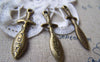 Accessories - 10 Pcs Of Antique Bronze Lovely Sword Charms 11x35mm A581