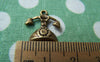 Accessories - 10 Pcs Of Antique Bronze Lovely Telephone Charms 13x14mm A1498