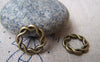 Accessories - 10 Pcs Of Antique Bronze Lovely Twisted Coiled Ring Connectors 15mm A304