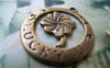 Accessories - 10 Pcs Of Antique Bronze Lucky Flower Ring Charms 25mm A1963
