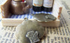 Plants & Trees - 10 pcs Antique Bronze Blank Tree Charms Pendants 22x22mm A395