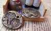 Accessories - 10 Pcs Of Antique Bronze Mechanical Watch Clock Pendants 25mm A1448