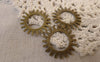 Accessories - 10 Pcs Of Antique Bronze Mechanical Watch Movement Gear Charms Pendants 25mm A7337