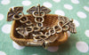 Accessories - 10 Pcs Of Antique Bronze Medical Symbol Mercurial Staff With Winged Snakes Charms 20x30mm A1458