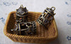 Accessories - 10 Pcs Of Antique Bronze Merry Go Round Carousel Horse Pendant Charms 10x18mm A2773