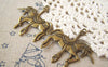 Accessories - 10 Pcs Of Antique Bronze Merry Go Round Unicorn Horse Pendant Charms Connector 42x42mm A5237