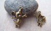 Accessories - 10 Pcs Of Antique Bronze Mouse Charms Pendants 16x20mm A635