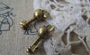 Accessories - 10 Pcs Of Antique Bronze Mouse Key Charms 12x17mm A4254