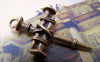 Accessories - 10 Pcs Of Antique Bronze Nail Cross Charms Pendants 19x35mm A1419