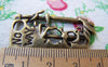 Accessories - 10 Pcs Of Antique Bronze No Way Lock Pendants Charms 22x40mm A1674