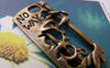 Accessories - 10 Pcs Of Antique Bronze No Way Lock Pendants Charms 22x40mm A1674