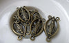 Accessories - 10 Pcs Of Antique Bronze Nun Maria Three Loops Connectors Charms 12x24mm A6497