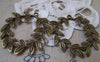 Accessories - 10 Pcs Of Antique Bronze Olive Leaf Wreath Charms Pendants 38x38mm A2238
