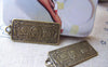 Accessories - 10 Pcs Of Antique Bronze One Hundred US Dollar Bill Money Charms 15x38mm A3014