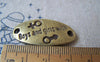Accessories - 10 Pcs Of Antique Bronze Oval Boy And Girl Gender Connectors 16x33mm A3959