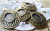 Accessories - 10 Pcs Of Antique Bronze Oval Cameo Base Settings Match 10x14mm Cabochon A3215
