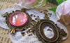 Accessories - 10 Pcs Of Antique Bronze Oval Cameo Base Settings Match 18x24mm Cabochon A3166