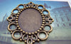 Accessories - 10 Pcs Of Antique Bronze Oval Cameo Base Settings Match 18x25mm Cabochon A3157