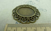 Accessories - 10 Pcs Of Antique Bronze Oval Cameo Base Settings Match 18x25mm Cabochon A5917