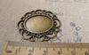 Accessories - 10 Pcs Of Antique Bronze Oval Cameo Base Settings Match 18x25mm Cabochon A6167