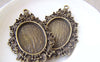 Accessories - 10 Pcs Of Antique Bronze Oval Cameo Cabochon Base Settings Match 18x25mm Cab A5598