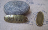 Accessories - 10 Pcs Of Antique Bronze Oval Connector Charms 12x35mm A490