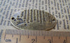 Accessories - 10 Pcs Of Antique Bronze Oval Connector Charms 20x35mm A1591