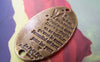 Accessories - 10 Pcs Of Antique Bronze Oval Connector Charms 20x35mm A1591