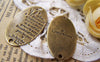 Accessories - 10 Pcs Of Antique Bronze Oval Connector Charms 20x35mm A1591