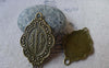 Accessories - 10 Pcs Of Antique Bronze Oval Connector Charms 25x40mm A5359