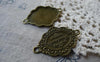Accessories - 10 Pcs Of Antique Bronze Oval Connector Charms 25x40mm A5359