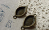 Accessories - 10 Pcs Of Antique Bronze Oval Eye Connector Charms 15x30mm A6389