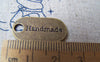 Accessories - 10 Pcs Of Antique Bronze Oval Handmade Charms 12.5x24mm A485