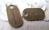 Accessories - 10 Pcs Of Antique Bronze Oval Handmade Charms 12.5x24mm A485