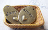 Letters & Numbers - 10 pcs Antique Bronze Always Heart Oval Charms 18x25mm A1597