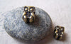 Accessories - 10 Pcs Of Antique Bronze Owl Beads Double Sided 9x12mm A5646