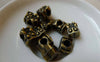 Accessories - 10 Pcs Of Antique Bronze Owl Beads Double Sided 9x12mm A5646