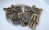 Accessories - 10 Pcs Of Antique Bronze Owl Charms 24x35mm A4812