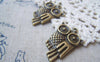 Accessories - 10 Pcs Of Antique Bronze Owl Charms 24x35mm A4812