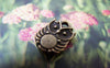 Accessories - 10 Pcs Of Antique Bronze Owl Charms Double Sided 10x14mm A123