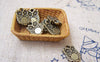Accessories - 10 Pcs Of Antique Bronze Owl Charms Double Sided 10x14mm A123