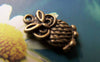 Accessories - 10 Pcs Of Antique Bronze Owl Charms Double Sided 11x20mm A138