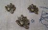 Accessories - 10 Pcs Of Antique Bronze Owl Charms Double Sided 17x20mm A100