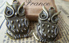 Accessories - 10 Pcs Of Antique Bronze Owl Pendants Charms 19x38mm A141