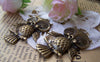 Accessories - 10 Pcs Of Antique Bronze Owl Pendants Charms 26x39mm A132